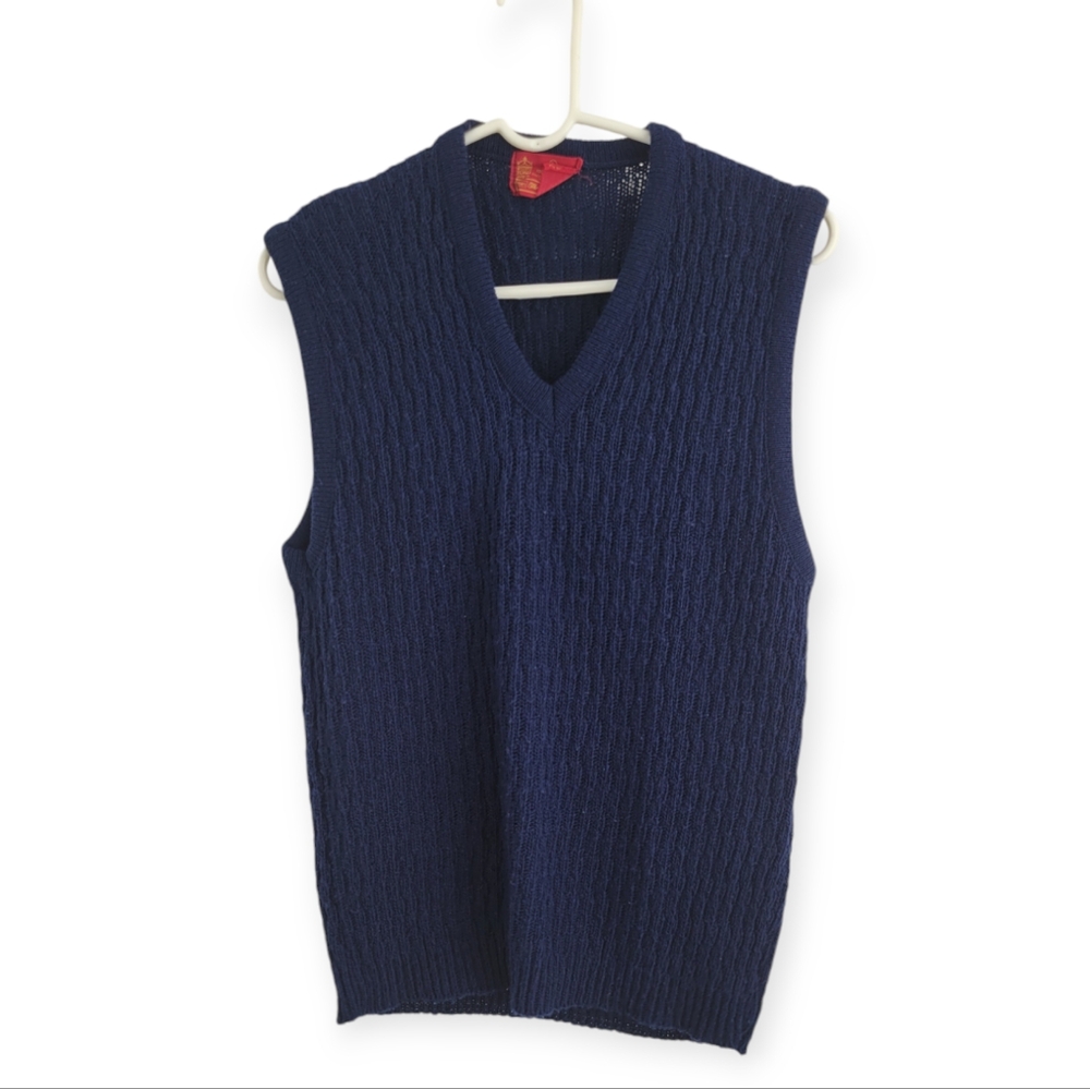 Vintage Sears Navy Blue Sweater Vest